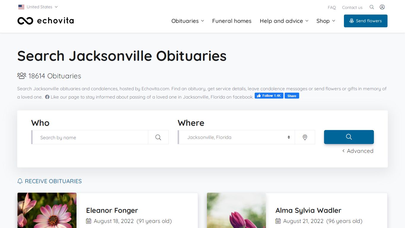 Jacksonville Obituaries - Latest Obituaries in Jacksonville, FL - Echovita